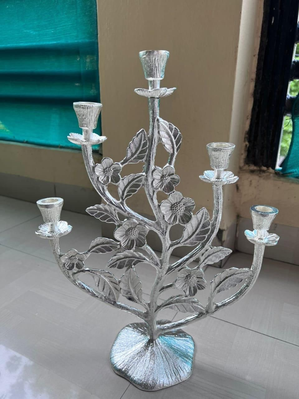 German Silver Candle Stand